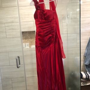 Red long dress